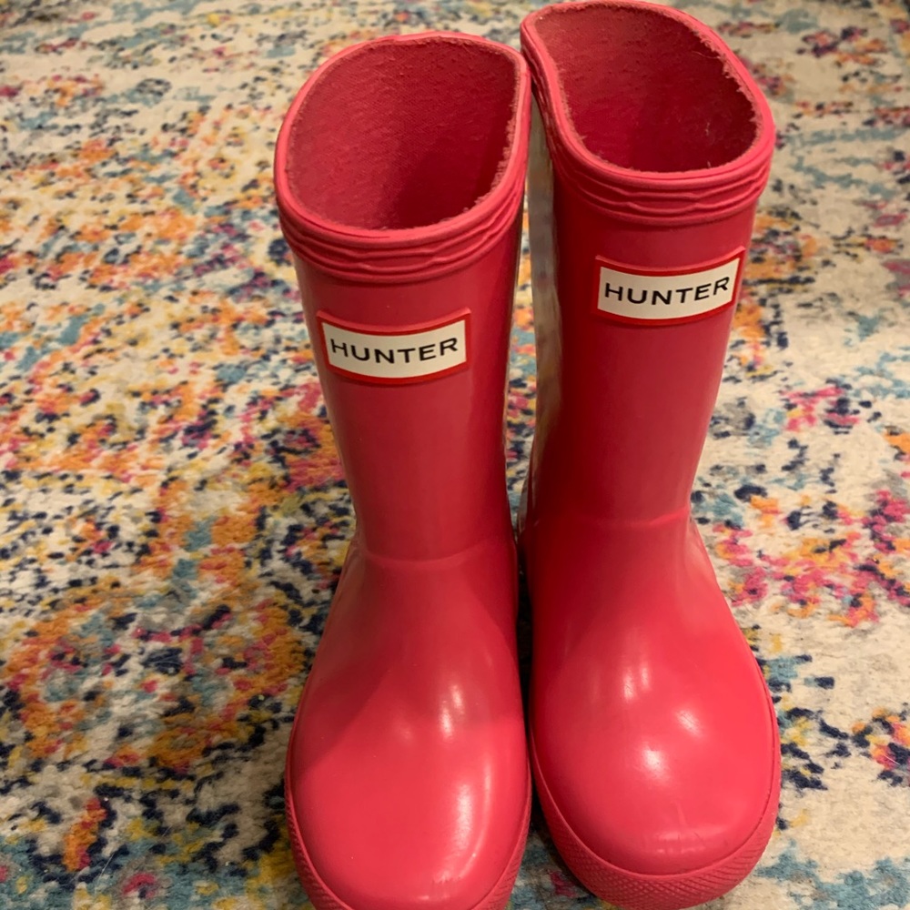 Hunter Boots Bright Pink Girls 10